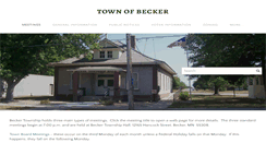 Desktop Screenshot of beckertownship.org